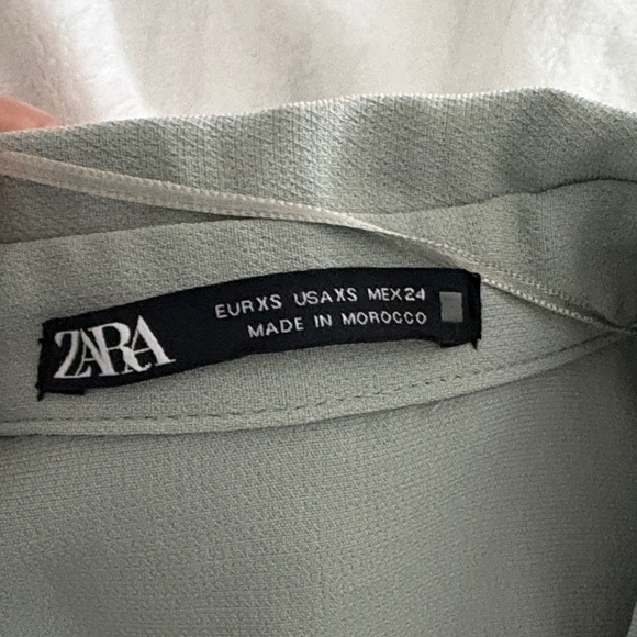 Zara Sage Green Button-Down Maxi Dress - Picture 2 of 4